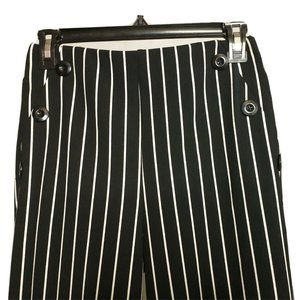 BBJ Los Angeles Women's Small Wide Leg Capri Striped Black Pants